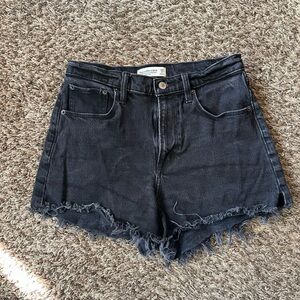 Abercrombie & Fitch 90s high rise shortie cutoff shorts